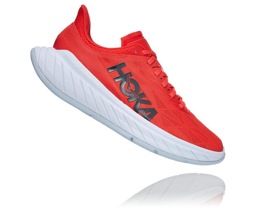 Chaussure Running Hoka One One Carbon X 2 Homme - Rouge/Blanche - FPI-178642